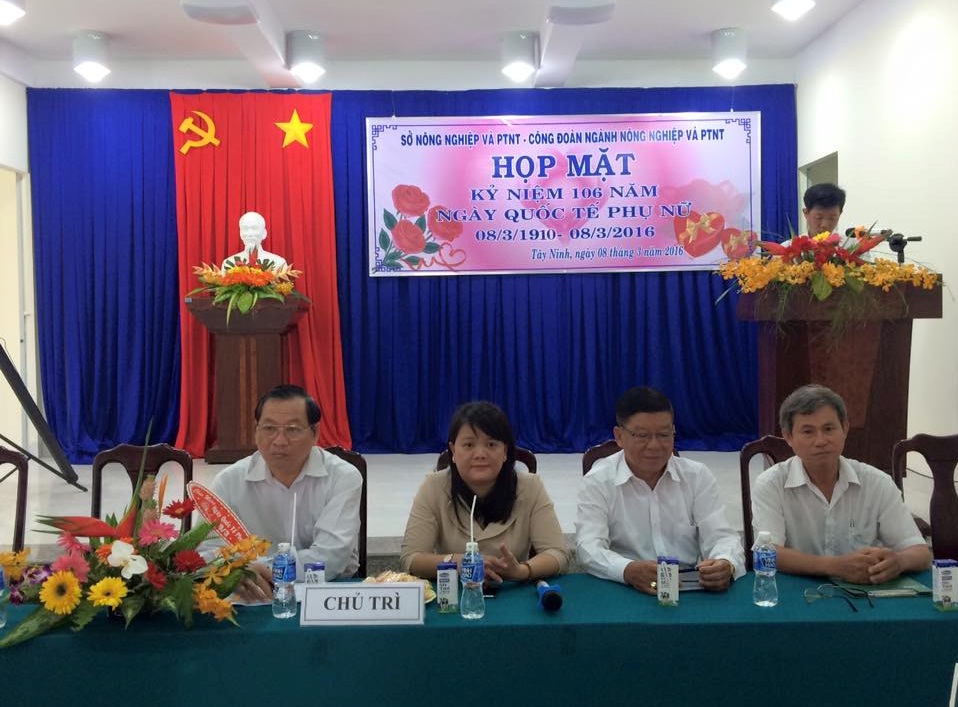  Ngành Nông nghiệp và Phát triển nông thôn tỉnh Tây Ninh tổ chức Họp mặt nhân kỷ niệm 106 năm Ngày Quốc tế phụ nữ (8/3/1910 – 8/3/2016)